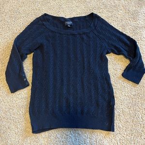 Navy 3/4 Sleeve AEO Sweater